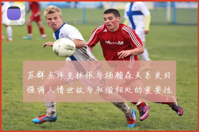 苏群点评克林根与杨瀚森关系良好强调人情世故与和谐相处的重要性